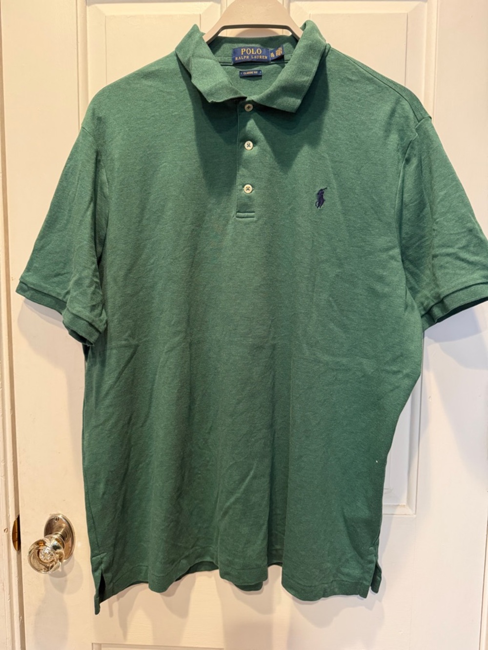 Ralph Lauren Polo Classic Fit Green XL Soft - Picture 2 of 4